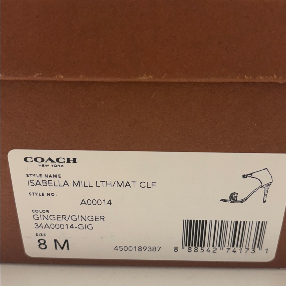 Coach Women's Tan Leather Heels size 8 - Picture 8 of 10